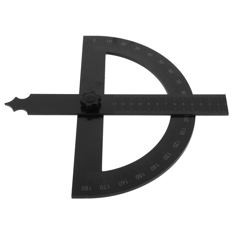 Semi Circle Angle Protractor Woodworking Measuring Tool 180 Degree Rotating Ruler - Image 2