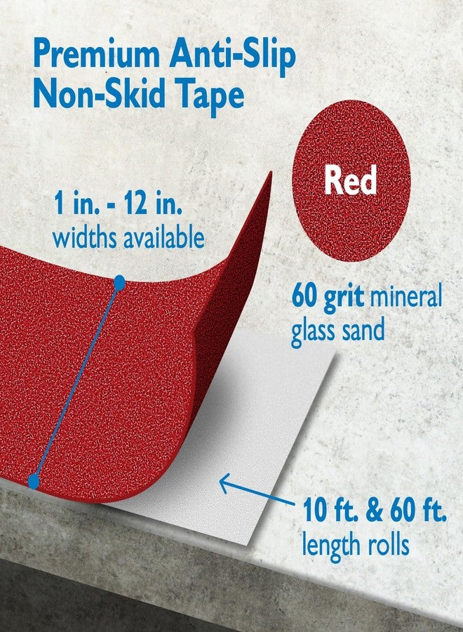 FindTape AST-35 Solid Colors Anti-Slip Non-Skid Tape, 3 in. x 10 ft. (Red) - Image 2