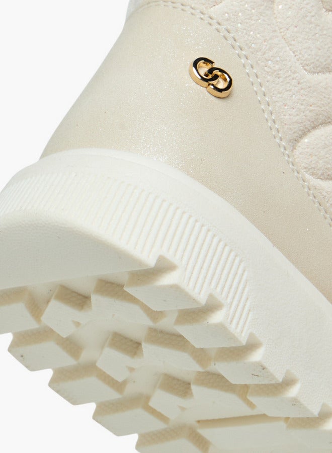 Celeste Girls' Heart Embossed Slip-On Ankle Boots - Image 5