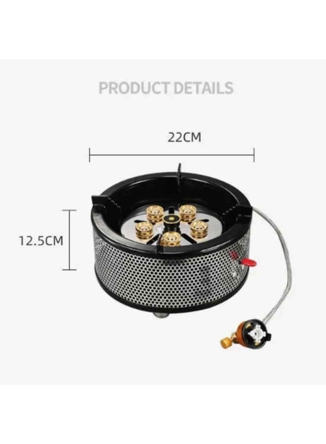 Manful Portable Camping Stove with 5 Brass Burners – Portable High-Pressure Outdoor Cooker for Catering, Camping, and Industrial Use - Image 3