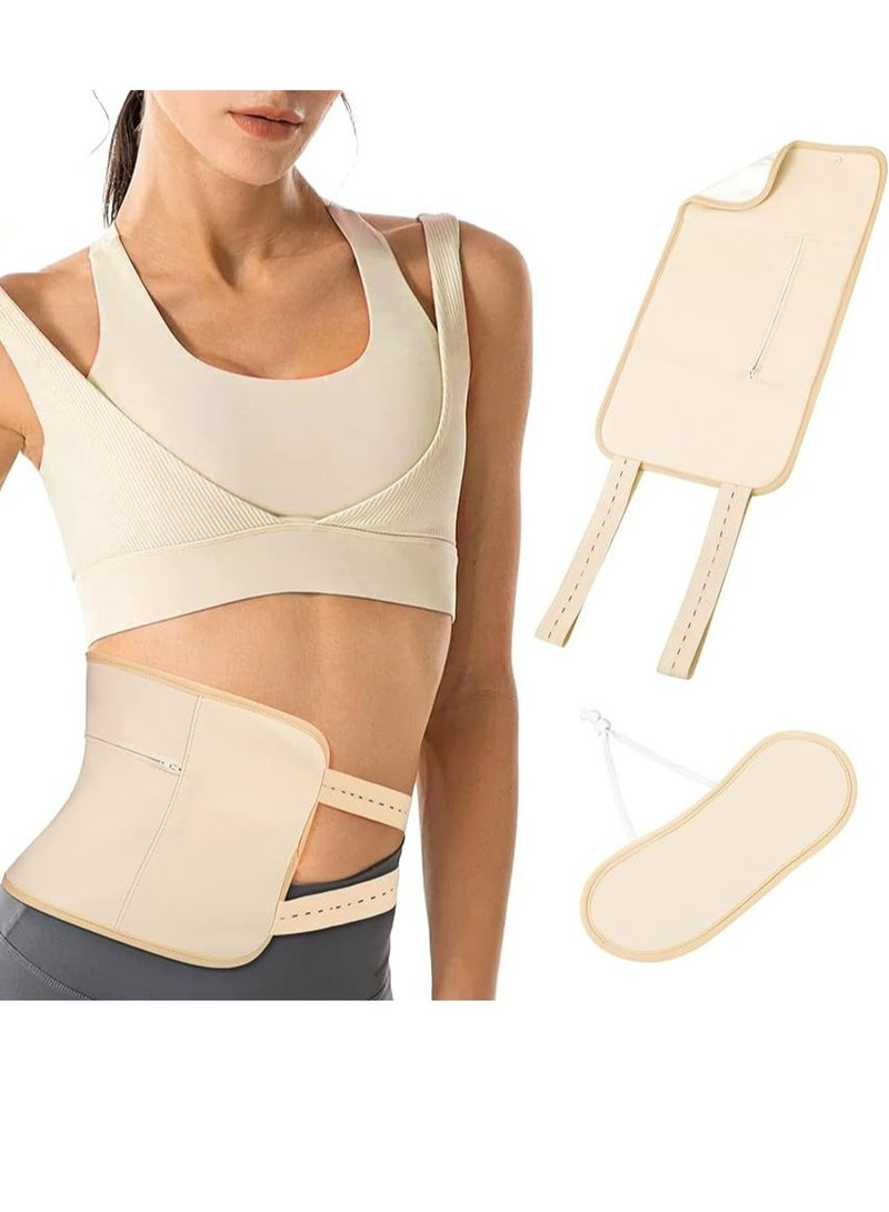 Loquat Castor Oil Pack, Adjustable Reusable Castor Oil Pack Wrap for Liver Detox,Less Mess, Elastic Strap Bamboo Cotton Machine Washable Anti Oil Leak - Image 1