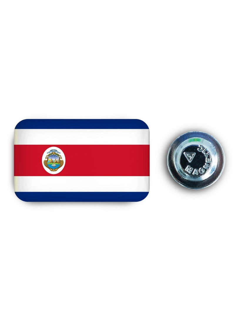 971MEDIA Costa Rica Flag Magnetic Badge - Image 1