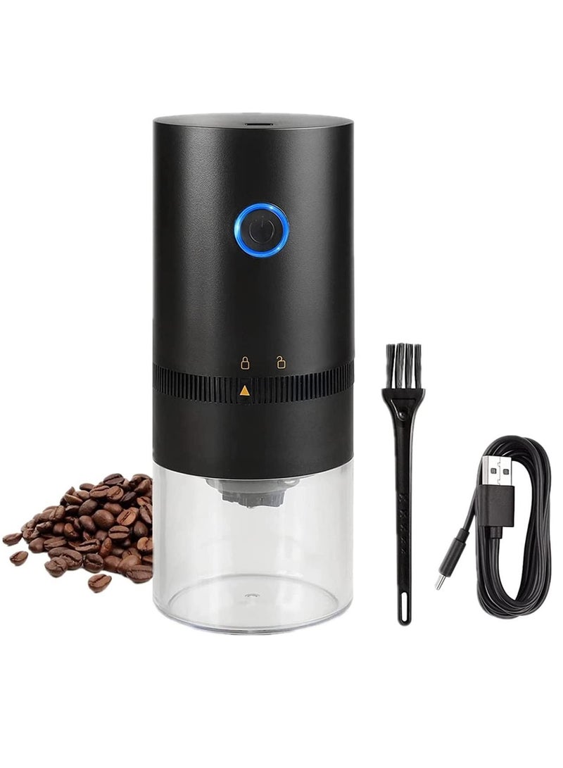 USB Rechargeable Portable Electric Coffee Grinder, 25g Capacity Automatic Conical Burr Grinder Coffee Bean Grinder with Multi Grind Setting (Black)  - Image 2