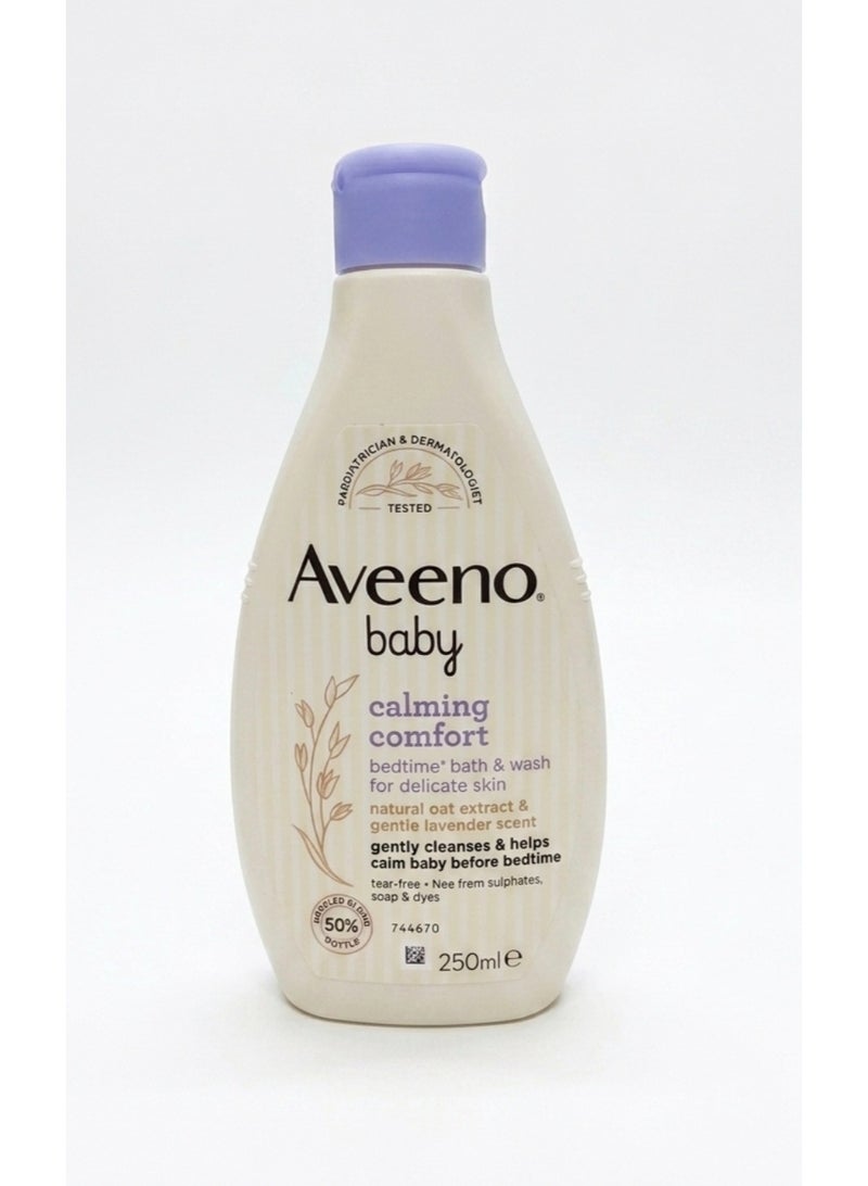 Aveeno Baby Calming Comfort Bedtime Bath and Wash 250ml - Image 1