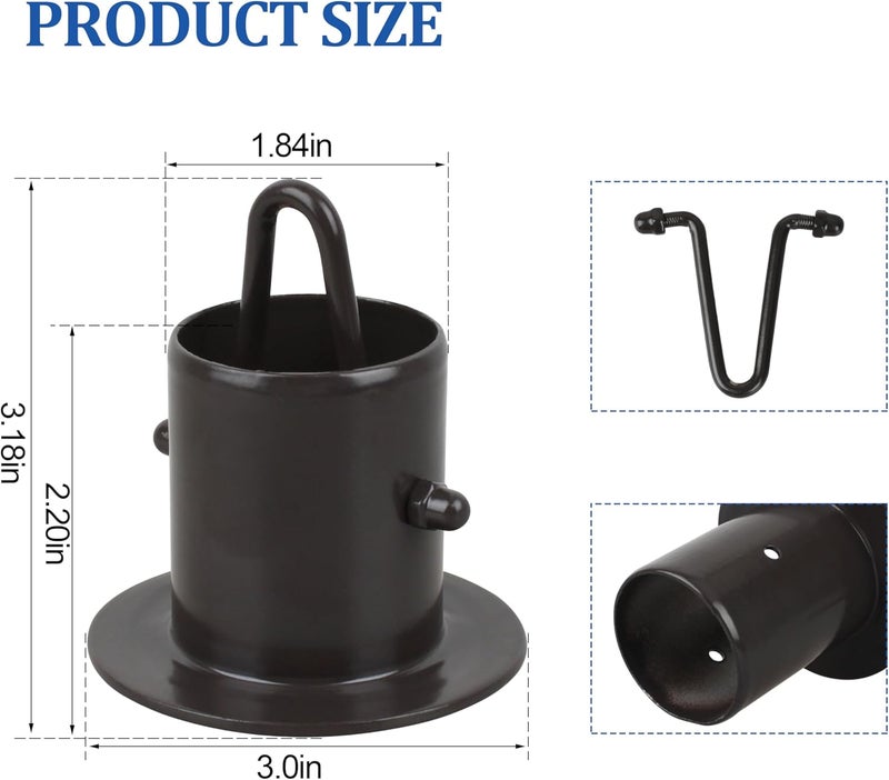 Natple Rain Chain Gutter Adapter Rain Chain Installation Kits for Rain Chain Installation,Replacement Downspou(Black Lacquer Aluminum 3in/1.84in) 1 Pcs - Image 2