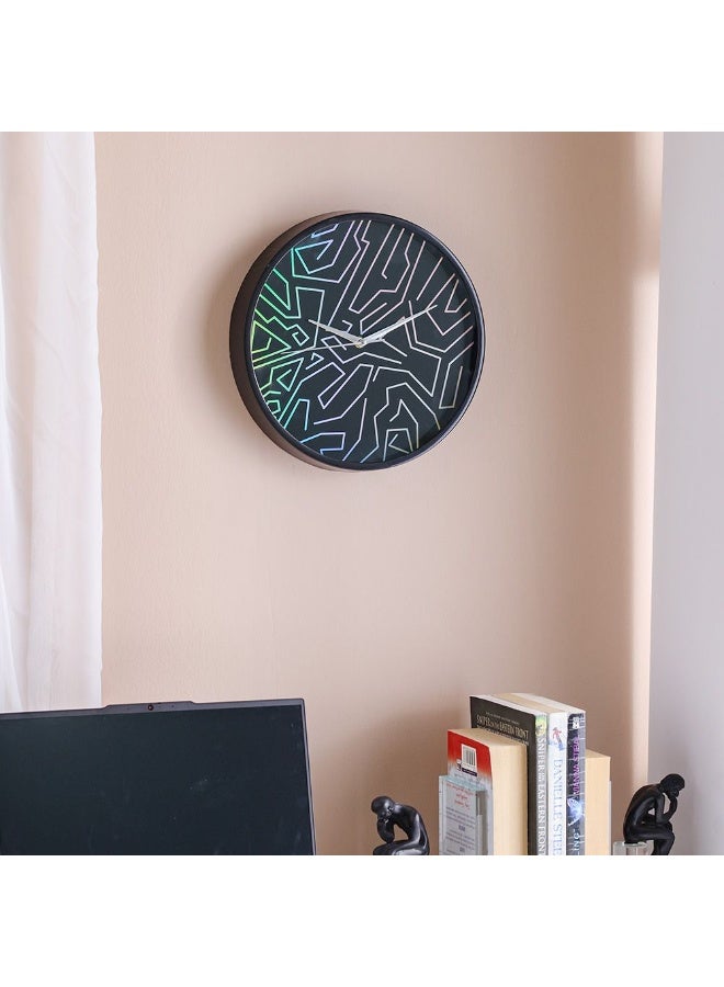 Danube Home Cambridge Abstract Wall Clock Contemporary Design Modern Wall Timepiece For Living Room Office Bedroom Stylish Decorative Home Accent 30X30X4.5Cm Black - Image 4