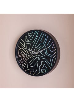 DANUBE HOME Danube Home Cambridge Abstract Wall Clock Contemporary Design Modern Wall Timepiece For Living Room Office Bedroom Stylish Decorative Home Accent 30X30X4.5Cm Black  - Image 1