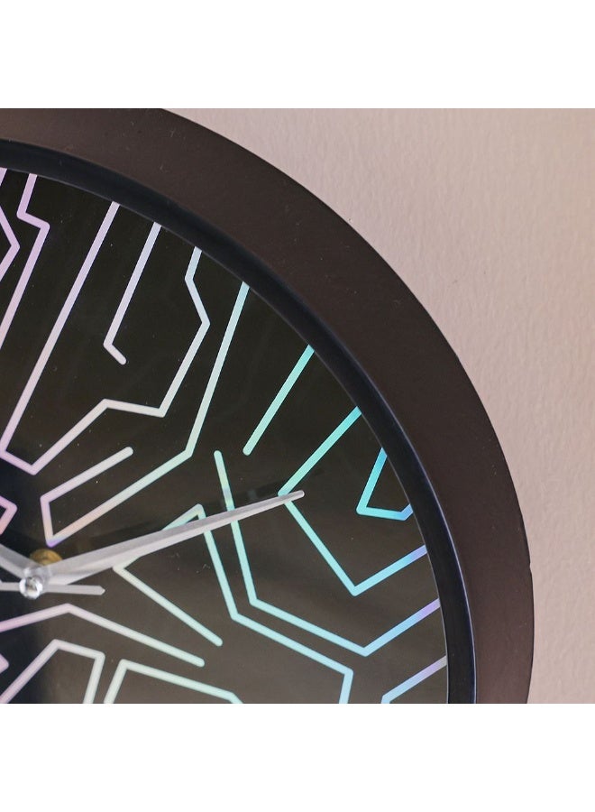 Danube Home Cambridge Abstract Wall Clock Contemporary Design Modern Wall Timepiece For Living Room Office Bedroom Stylish Decorative Home Accent 30X30X4.5Cm Black - Image 2