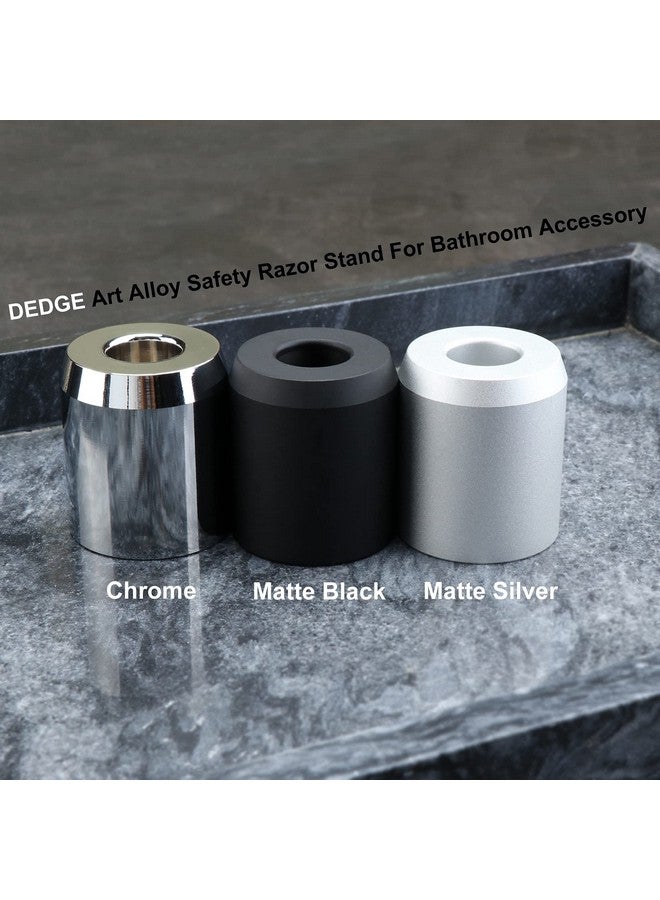 DEDGE Safety Razor Stand Alloy Shaving Stand for Bathroom Accessory Matte Black - Image 4