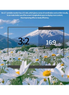 besrey  Portable Monitor 11.0 inch 2160 * 1440 2K Portable Monitor for Laptop, USB C HDMI 100% sRGB Mini Monitor with HDR IPS 400cd/m² for Laptop Pc Mac Phones Switch Portable Laptop Monitor  - Image 4