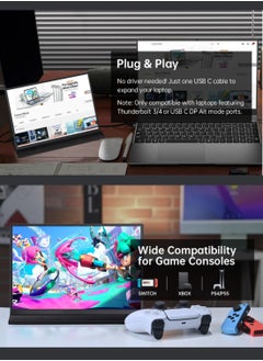 besrey  Portable Monitor 11.0 inch 2160 * 1440 2K Portable Monitor for Laptop, USB C HDMI 100% sRGB Mini Monitor with HDR IPS 400cd/m² for Laptop Pc Mac Phones Switch Portable Laptop Monitor  - Image 5