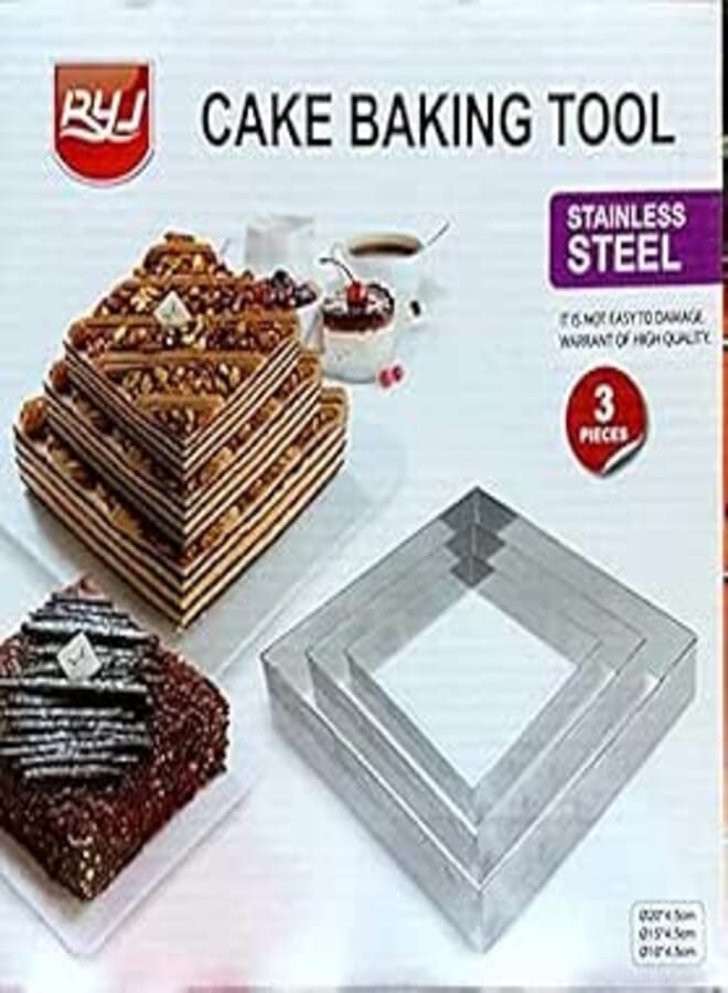 Spaceshoop Cake baking tool 3 pieces stainless steel