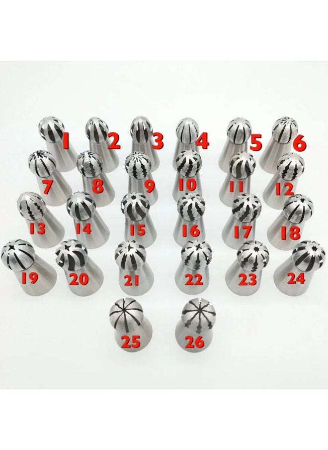 Generic 22-piece Spherical Pastry Nozzle Suit Torch Pastry Nozzle Pastry Bag Converter Pastry Suit-Color:1000 Sets-Specifications:Change The Style To The Area (report The Number)  - Image 1