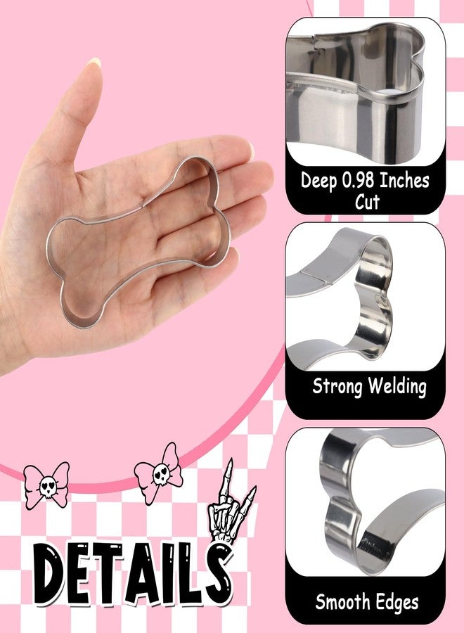 CORNER LACE 7 Pcs Bad Two The Bone 2nd Birthday Cookie Cutters Set - Stainless Steel Cookie Biscuit Cutting Molds for Two Years Old Birthday Party DIY Craft Home Baking Supplies - Image 5