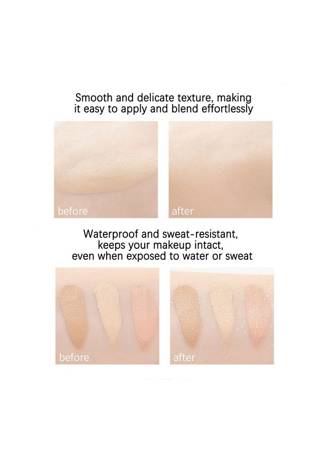 Mallofusa Mallofusa Single Color Face Makeup Concealer Foundation Palette Creamy Moisturizing Concealing 0.49oz (Dark Beige)  - Image 5