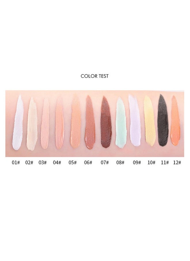 Mallofusa Mallofusa Single Color Face Makeup Concealer Foundation Palette Creamy Moisturizing Concealing 0.49oz (Dark Beige)  - Image 4