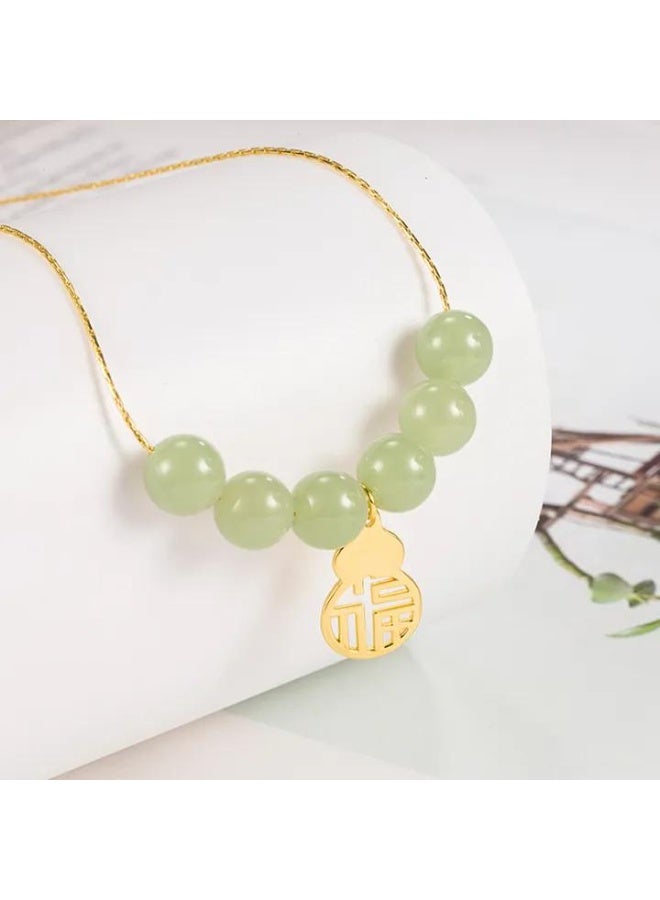 سيمهو سلسال نسائي أنيق من الاستانلس ستيل مطلي باللون الذهبي - Image 4