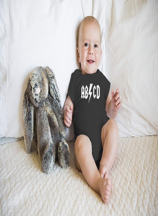 Funnwear ملابس أطفال أولاد بتصميم حروف الأبجدية الإنجليزية - ملابس أطفال مواليد (6 أشهر، أسود) - Image 2