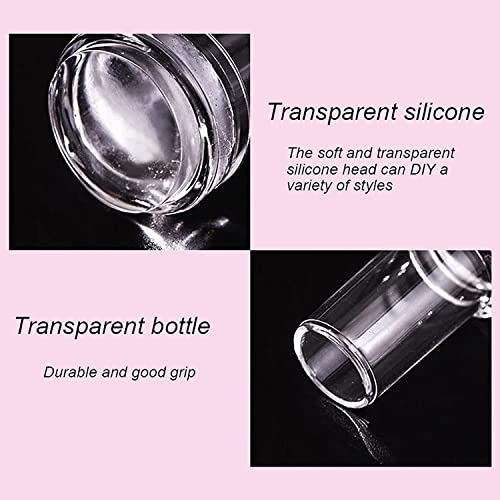 Buransh Transparent Silicone Visible Body Jelly Nail Art Tool Stamps Kit with Acrylic Scrapers French Replaceable Stamper Heads Stamping Polish Manicure Best Product For Girl woman female Bridal - Image 5