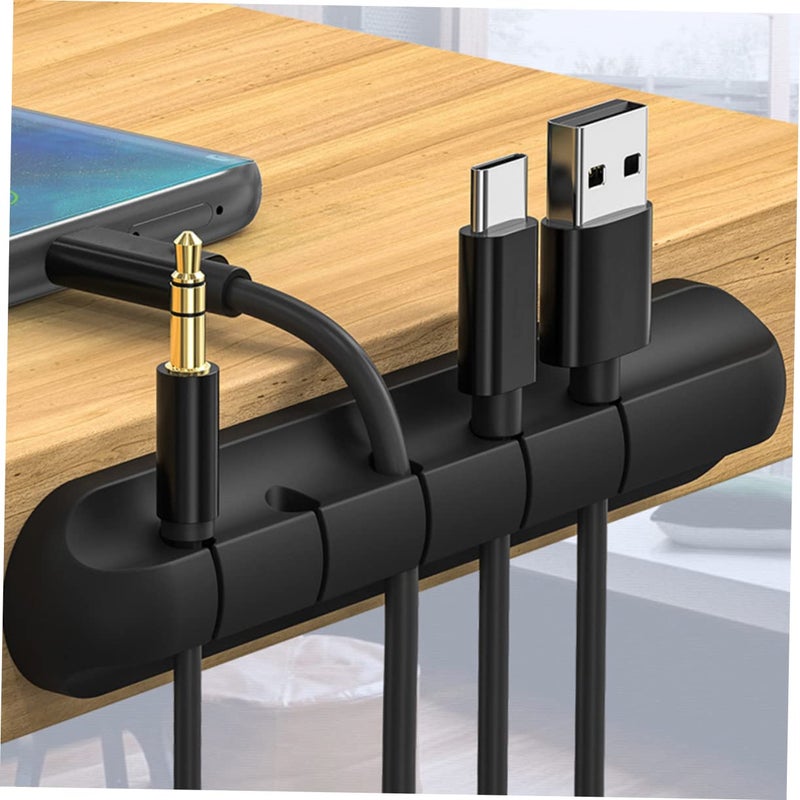 Black Cable Management Box Cord Organizer For Desk Wire Hider Home Office Organization - Image 4
