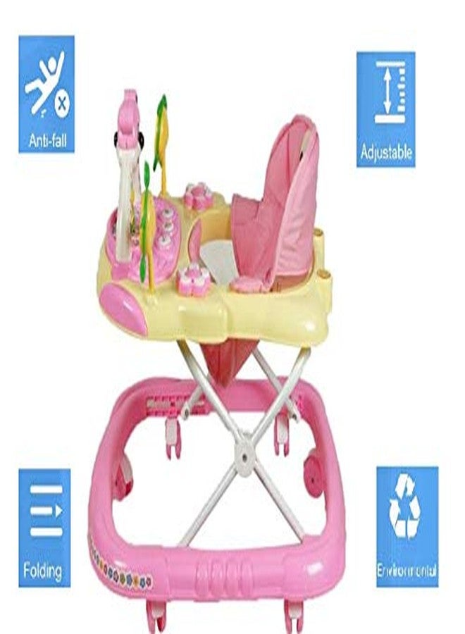 JoyRide Baby Panda Walker - Musical, Foldable & Height Adjustable (Pink) - Image 5