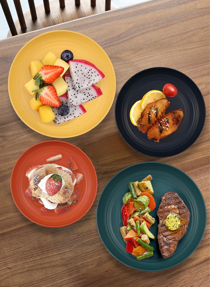 موثوقية التنبؤ طقم أدوات مائدة من 32 قطعة من القمح والقش، أطباق عشاء متعددة الألوان، أوعية حبوب، أكواب، أطباق تخييم غير قابلة للكسر، خدمة متعددة الألوان - Image 2