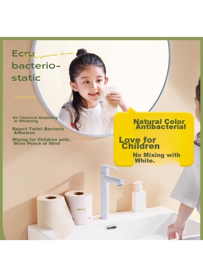 Wuro Wudian Wuro Core Roll Toilet Paper, Bamboo Pulp Paper, 4-ply, 140g*30 Rolls, Thick Heavyweight Tissue Paper, Toilet Roll Paper, Whole Box - Image 3