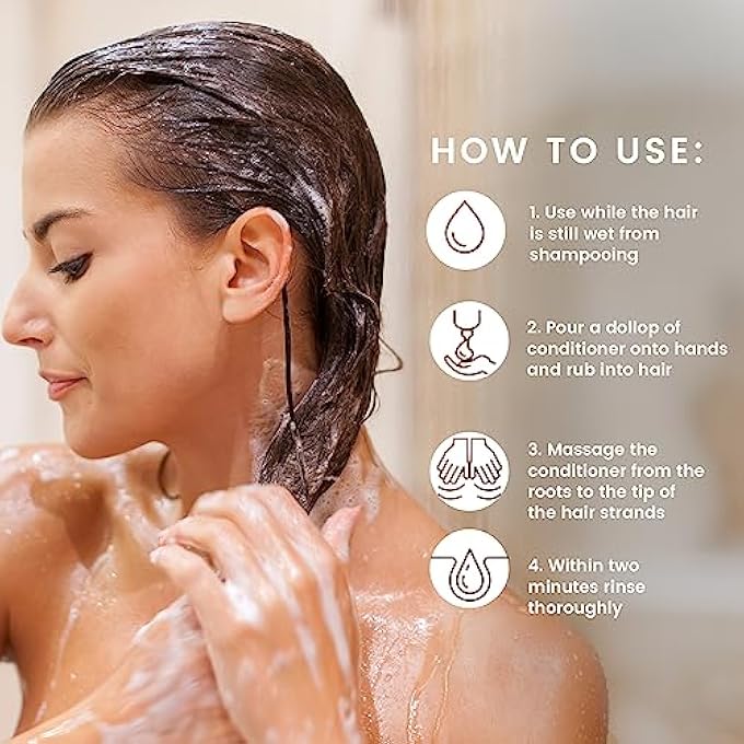 Max Green Alchemy MGA VEGAN HAIR CONDITIONER - ORGANIC FORMULA WITH TEA TREE FOR HEALTHY HAIR | HAIR CARE PRODUCT WITH NATURAL HERBAL SCENT | PARABENS SILICONE & SULFATE FREE CONDITIONER | UNISEX | 5.5 FL OZ - Image 3