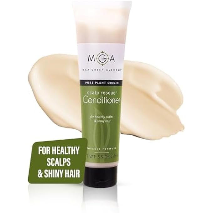 Max Green Alchemy MGA VEGAN HAIR CONDITIONER - ORGANIC FORMULA WITH TEA TREE FOR HEALTHY HAIR | HAIR CARE PRODUCT WITH NATURAL HERBAL SCENT | PARABENS SILICONE & SULFATE FREE CONDITIONER | UNISEX | 5.5 FL OZ - Image 1