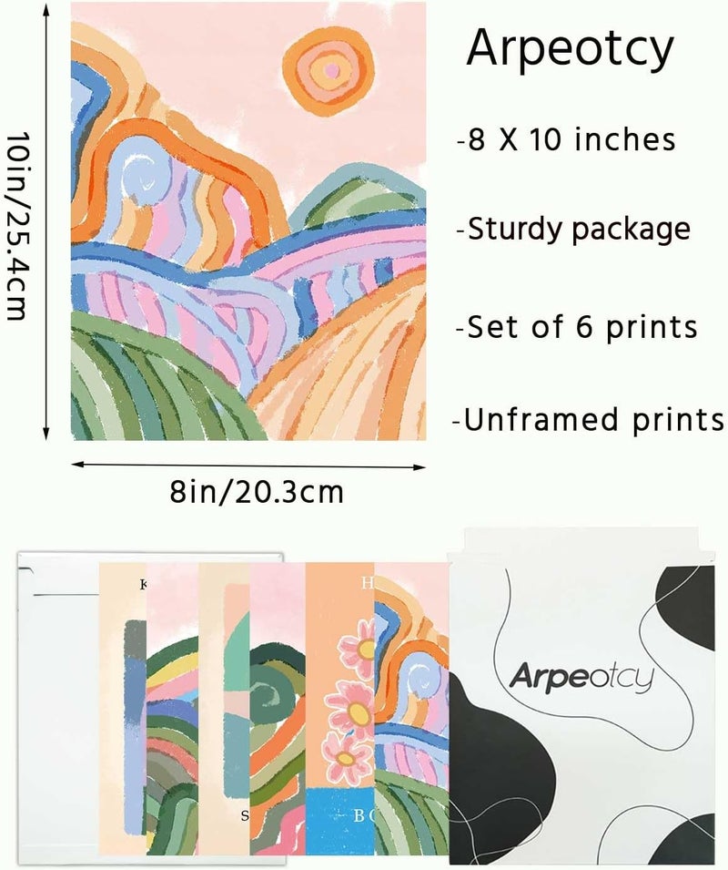 ARPEOTCY Abstract Scenery Wall Art Prints Set - Image 3
