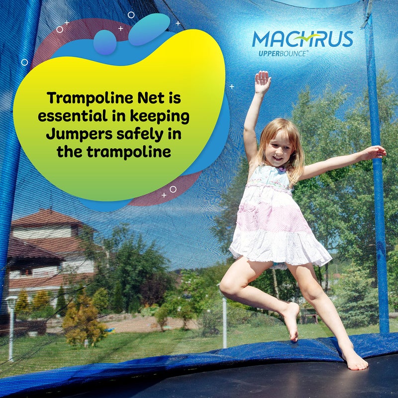 Upper Bounce 14' Trampoline Enclosure Net for 14 Ft. Frame Using 6 Straight Poles or 3 Arch, Installs Inside of Frame - Image 5