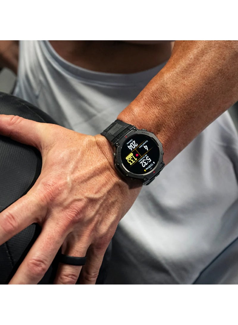 REBENUO T-Rex 3 Latest MODEL 2024 Ultra long battery life, Amoled Display, water resistance, advanced maps and navigation, AI powered voice control - Black - Image 2