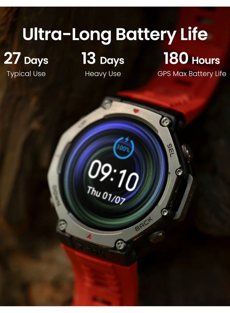 REBENUO T-Rex 3 Latest MODEL 2024 Ultra long battery life, Amoled Display, water resistance, advanced maps and navigation, AI powered voice control - Black - Image 5