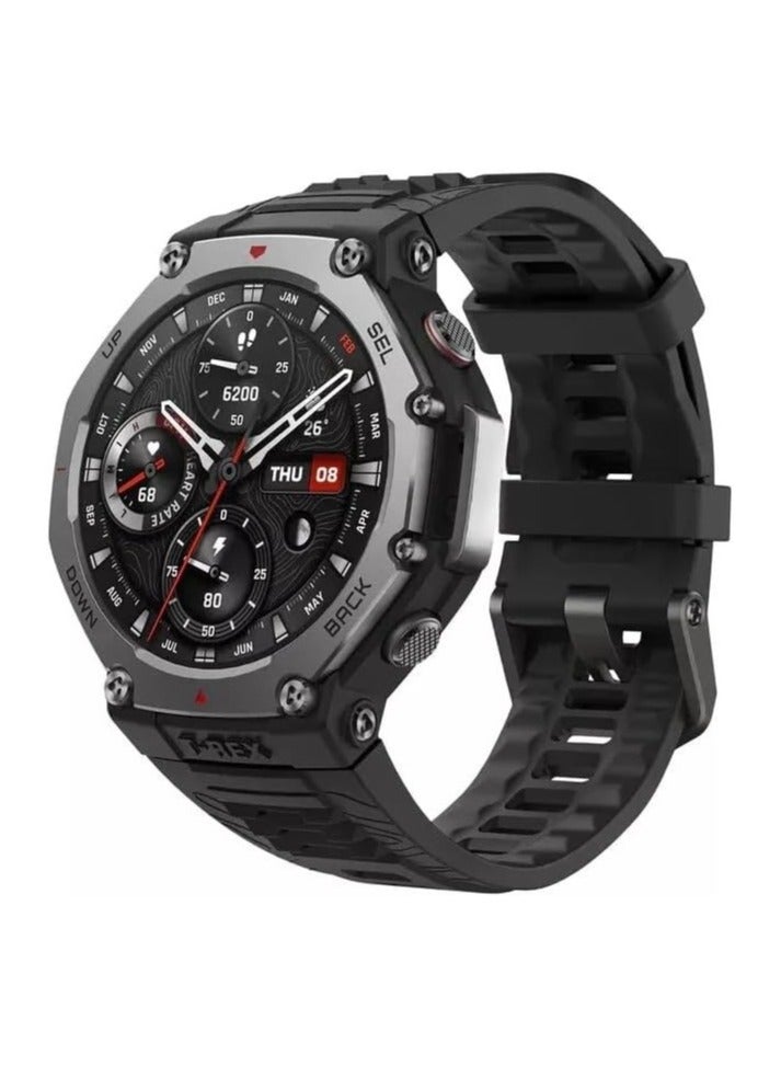 REBENUO T-Rex 3 Latest MODEL 2024 Ultra long battery life, Amoled Display, water resistance, advanced maps and navigation, AI powered voice control - Black - Image 1