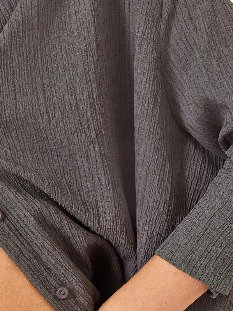 Bianco Lucci LUCCI Oversized Textured Shirt