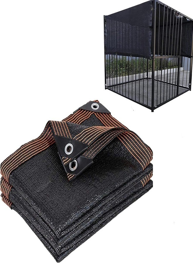 YLBFJXK Dog Kennel Shade Cover 95% Sunblock Shade Tarp Panel Net Mesh with Grommets for Outdoor Dog House Large Pet Crate Chicken Coop, 10ft x 10ft - Image 1