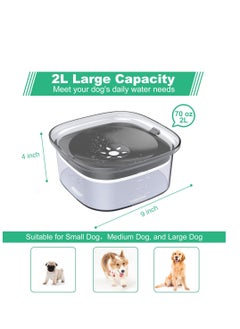 Excefore Large Capacity Dog Water Bowl, No Spill Water Bowl for Dogs,  Dog Food Water Bowl Slow Water Feeder, Suitable for Vehicle Carried Travel Drinking Water Bowl for Dogs, Cats  - Image 2