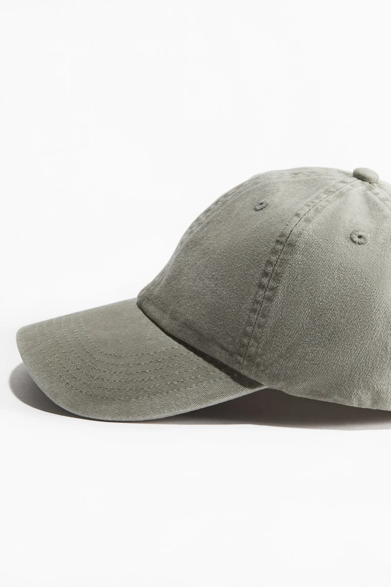 اتش اند ام قبعة من قماش قطني