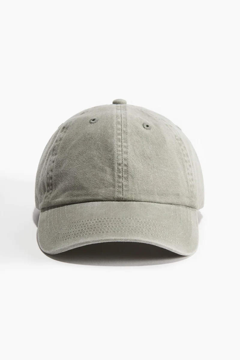 اتش اند ام قبعة من قماش قطني