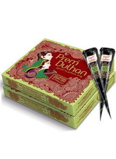 Prem Dulhan Mehendi Cone 12Pc In 1 Box 100% Pure Leaf Of Natural Henna No Chemicals No Ppd No Side Effects (Pack Of 2)  - Image 4