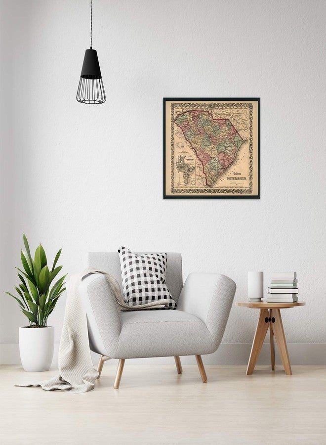 HISTORIX Vintage 1865 Map of South Carolina - 24x32 Inch Wall Art - Old Carolina Map Showing Cities, Towns,Roads, Railroads, Rivers and Forts - Image 5
