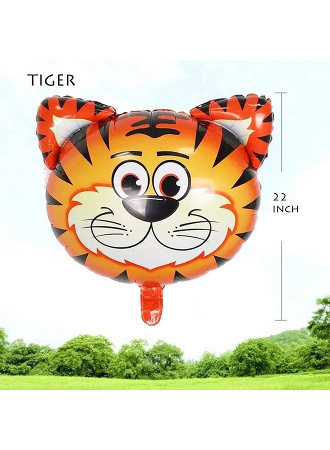 OuMuaMua Jungle Safari Birthday Party Decorations 6 Pack Giant Safari Animal Balloons For Boy Kids Safari Jungle Baby Shower Wild One Birthday Zoo Party Decorations  - Image 5