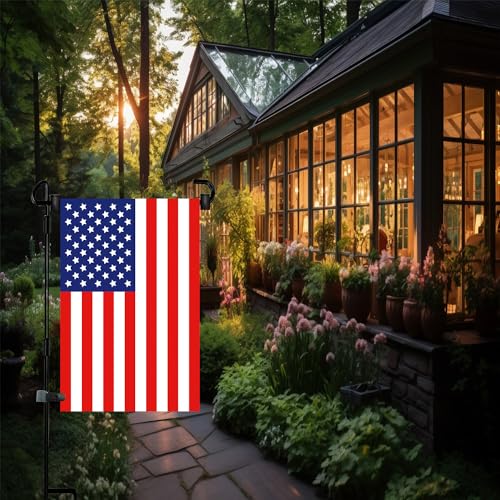 Akeydeco Garden Flag Pole Stand Holder, Garden Flags for Outside with Flag Stopper and Clip Waterproof Powder-Coated Paint for Flag Pole Holder for Outside House,Yard Flags for Outside - Image 4