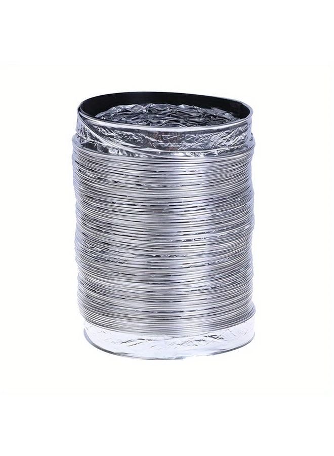 4 Inch Aluminum Flexible Ventilation Duct Pipe 59 Inch Industrial Exhaust Hose 1pc - Image 1