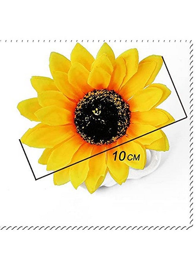 Guqqeuc Sunflower Hair Barrettes Hair Clips For Women Girls Daisy Alligator Hair Clips For Teen Girls Summer Beach Hair Pins 4Pcs - Image 4