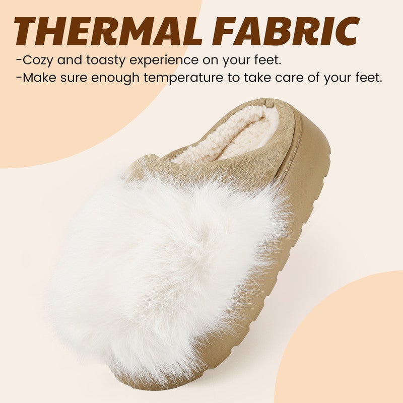Lucky Kids Women's Fuzzy Indoor Slippers, Cozy Plush Winter House Shoes with Memory Foam, Warm Furry Slip-On Slippers for Home, Anti-Skid Sole, Cute Gifts for Girls & Ladies - Image 2
