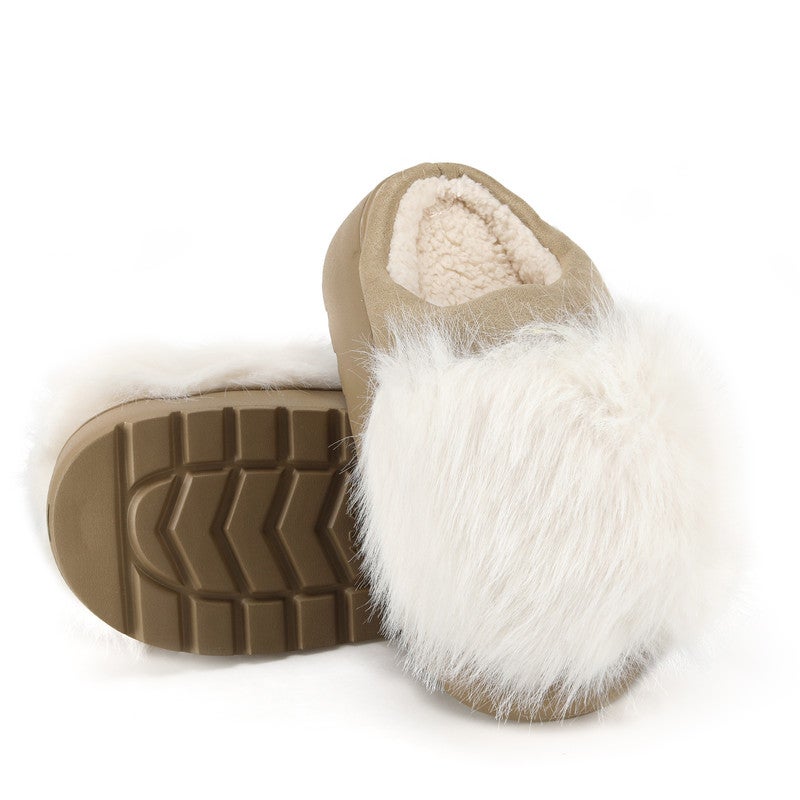 Lucky Kids Women's Fuzzy Indoor Slippers, Cozy Plush Winter House Shoes with Memory Foam, Warm Furry Slip-On Slippers for Home, Anti-Skid Sole, Cute Gifts for Girls & Ladies - Image 1