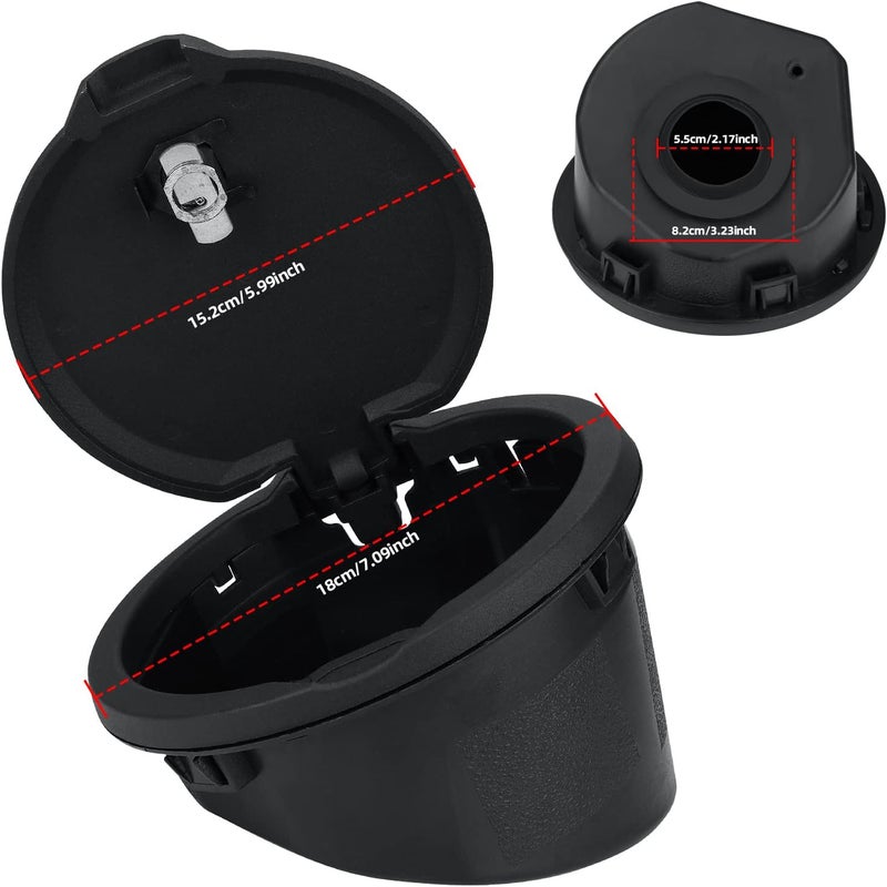 Parfyter Locking Fuel Filler Door Cap with US Flag Sticker for Jeep Wrangler 2018-2024 - Image 3