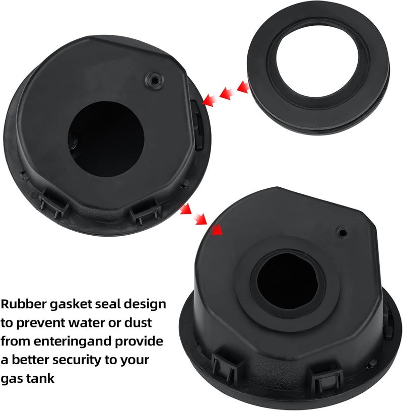 Parfyter Locking Fuel Filler Door Cap with US Flag Sticker for Jeep Wrangler 2018-2024 - Image 4