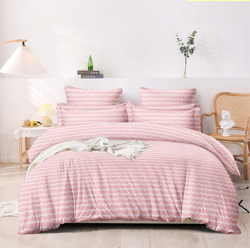 VIVEA RESERVE 300 TC Cotton Feel Bedsheet for Double Bed Set || 1 Double Bed Bedsheet Cotton with 2 Pillow Covers (90" x 100" inch, Blossom Pink) - Image 1